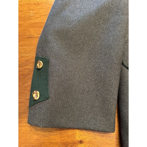 German Octoberfest Wool Jacket With Horn Buttons And Stag Decor Hirmer Munich - Picture 15 of 16